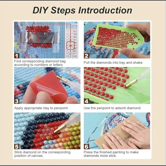 Easter Egg Bunny Spring Flowers 5D Diamond Painting Kit New - Picture 7 of 7